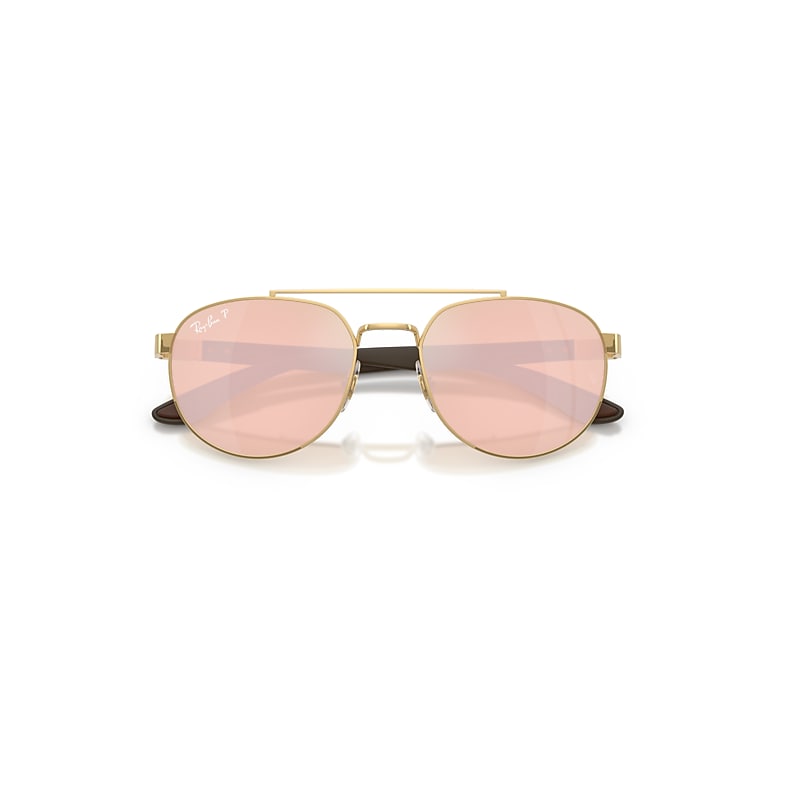 Ray Ban Rb3736ch Chromance Liteforce Sunglasses Brown Frame Orange Lenses Polarized 56-19 In Brown