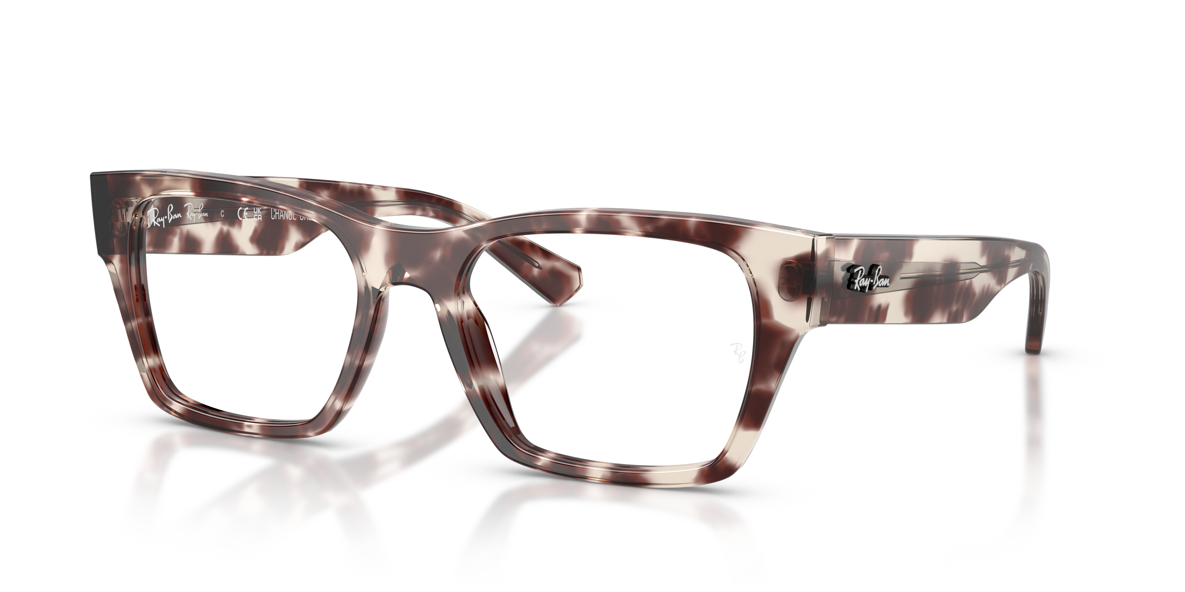 RB5448 OPTICS Polished Havana Grey Frame Clear Lenses 53-19
