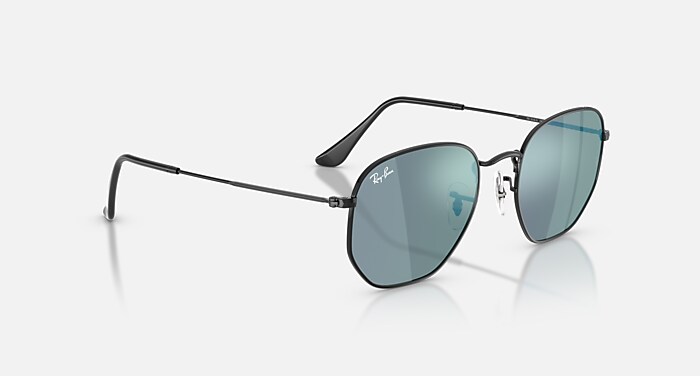 HEXAGONAL FLAT LENSES Sunglasses in Black and Blue - RB3548N | Ray