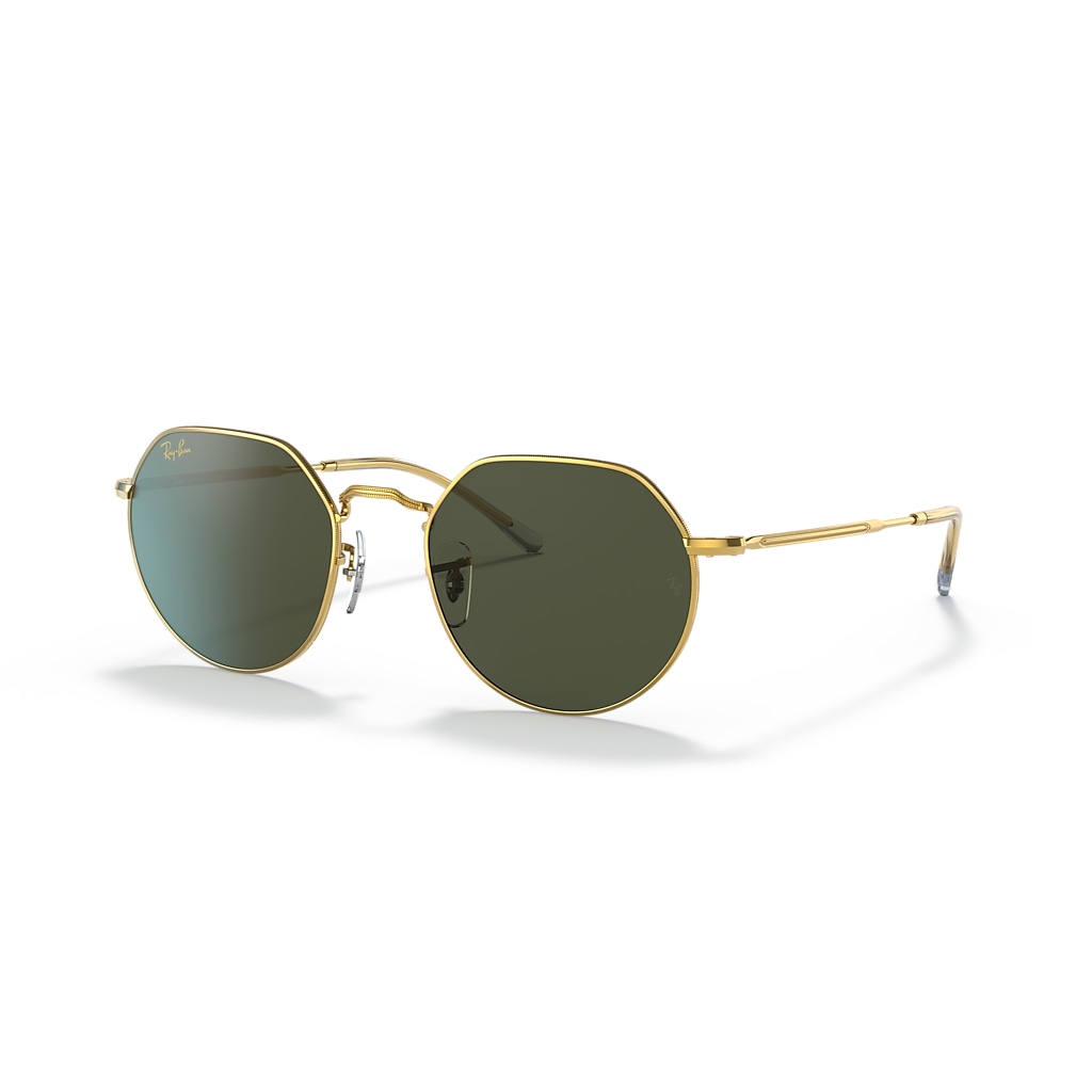 JACK Sunglasses in Gold and Green - RB3565 | Ray-Ban® CA