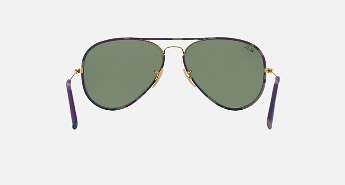AVIATOR FULL COLOR Sunglasses in Multicolor and G-15 Green