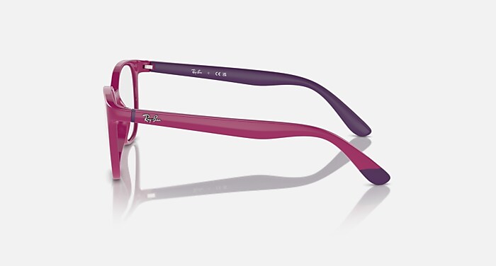 Ray-Ban Eyeglasses Children Rb1631 Optics Kids Bio-based Prescription - Dark Blue On Yellow Frame Clear Lenses 47-16