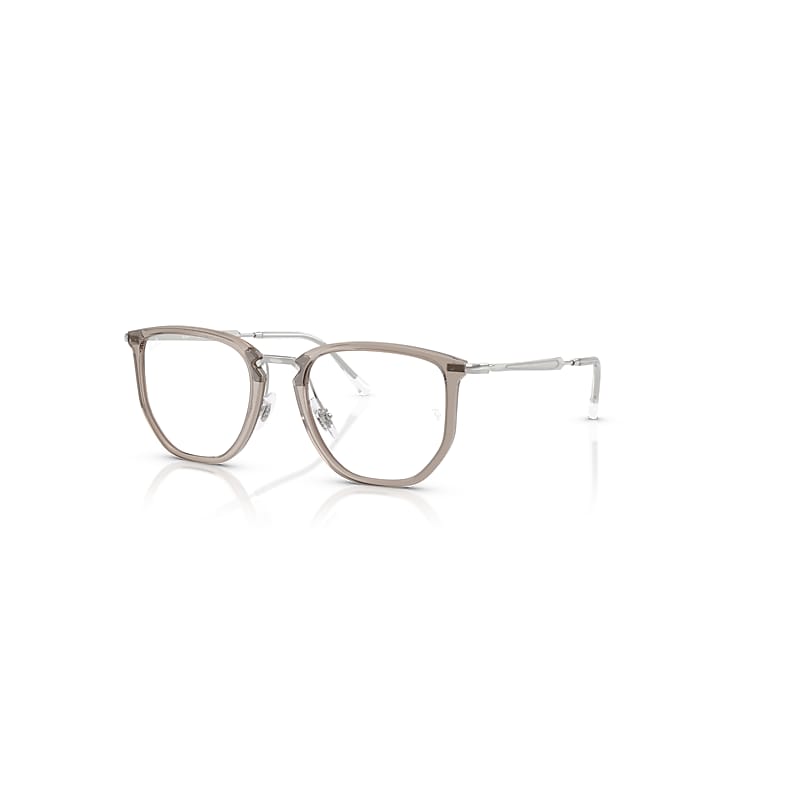 Ray Ban Eyeglasses Unisex Rb4451v Optics - Silver Frame Clear Lenses Polarized 53-20 In Silber