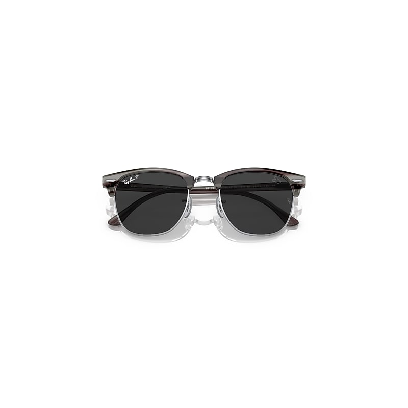 Ray-Ban Rb3016 Clubmaster Disney Mickey Mouse Sunglasses Grey Striped Havana Frame Grey Lenses Polarized 51-21