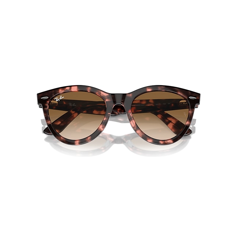 Ray-Ban Wayfarer Way Sunglasses Pink Havana Frame Brown Lenses 51-21