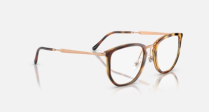 メガネ（フレームRay-Ban） RB4451V OPTICS Eyeglasses with Striped Havana Frame - RB4451V