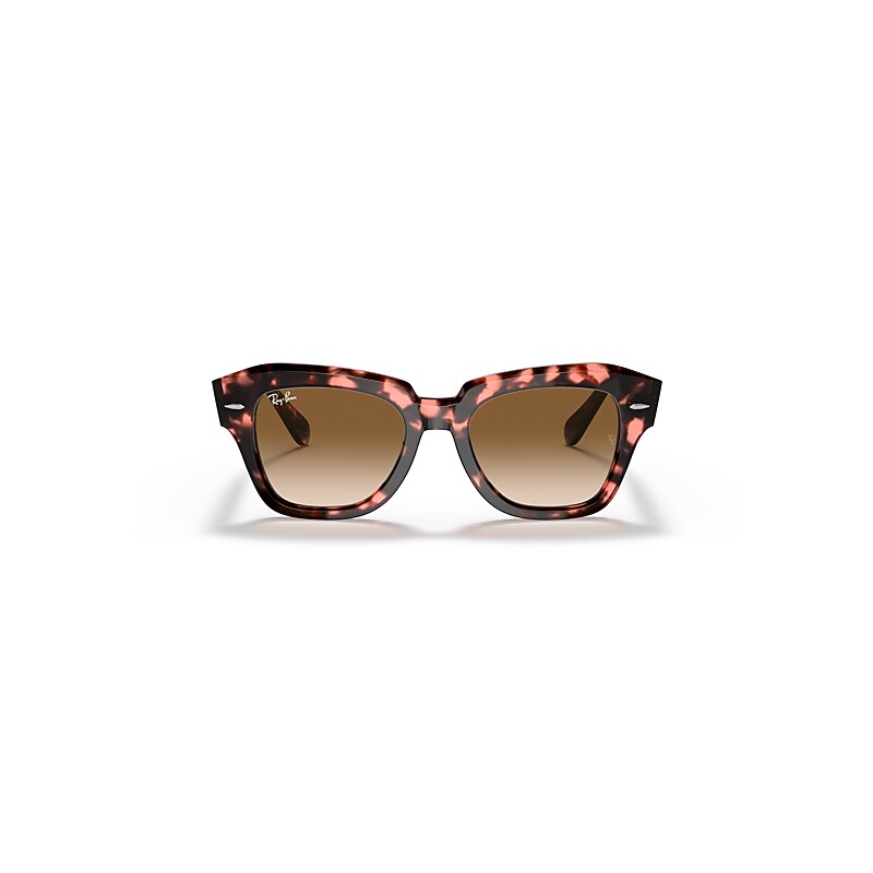 STATE STREET FLECK Sunglasses in Pink Havana and Light Brown 