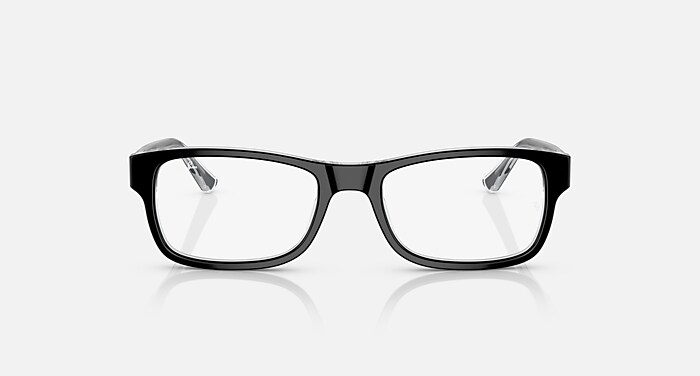 RB5268 OPTICS Eyeglasses with Black On Transparent Frame