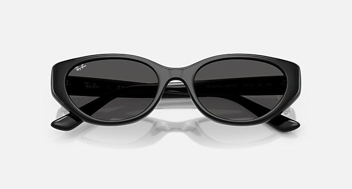 Ray-Ban Sunglasses Unisex Rb4457d Bio-based - Black Frame Grey Lenses 55-19
