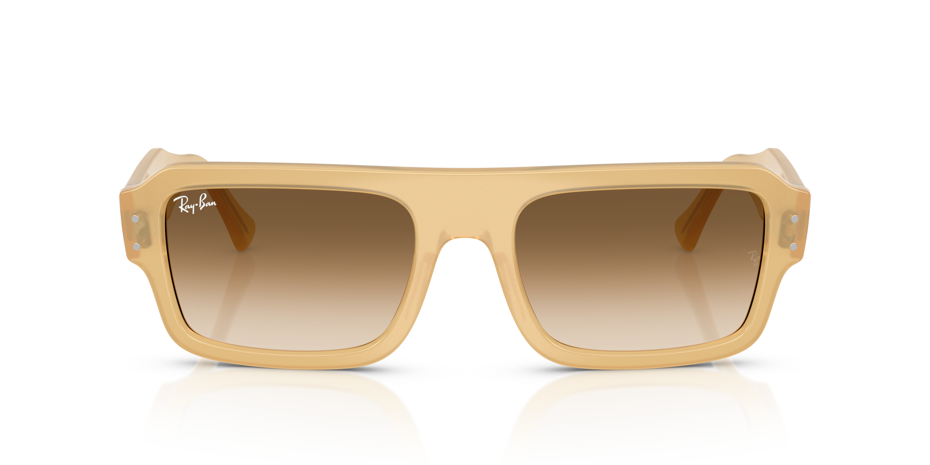 ★RECLOW★ RC BANBU SUNGLASS BEIGE LUKAS BIO-BASED Sunglasses in Transparent Beige and Clear