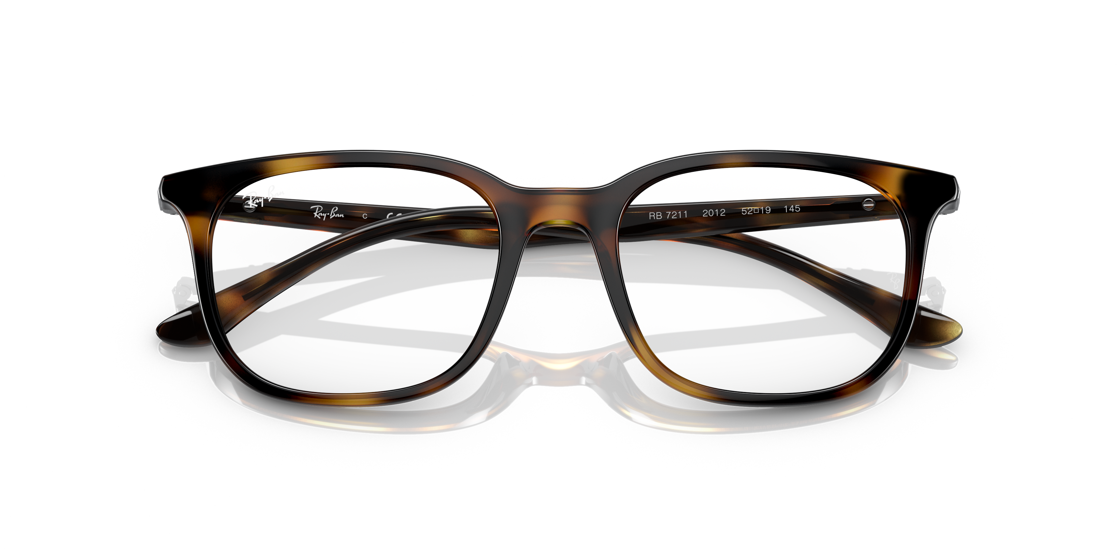 Ray-Ban Rb7211 Optics Eyeglasses Havana Frame Clear Lenses Polarized 52-19 89$