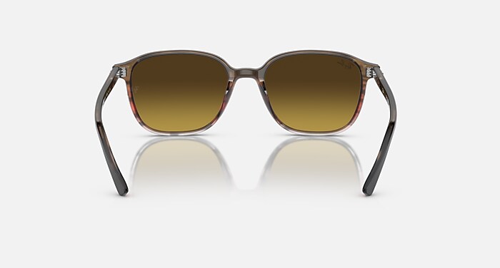 LEONARD Sunglasses in Striped Brown & Red and Brown - RB2193 | Ray