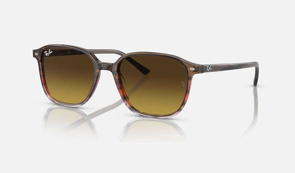 LEONARD Sunglasses in Striped Brown & Red and Brown - RB2193 | Ray