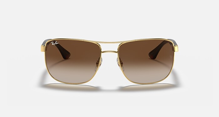 RB3533 Sunglasses in Arista Gold and Brown Gradient Dark Brown 