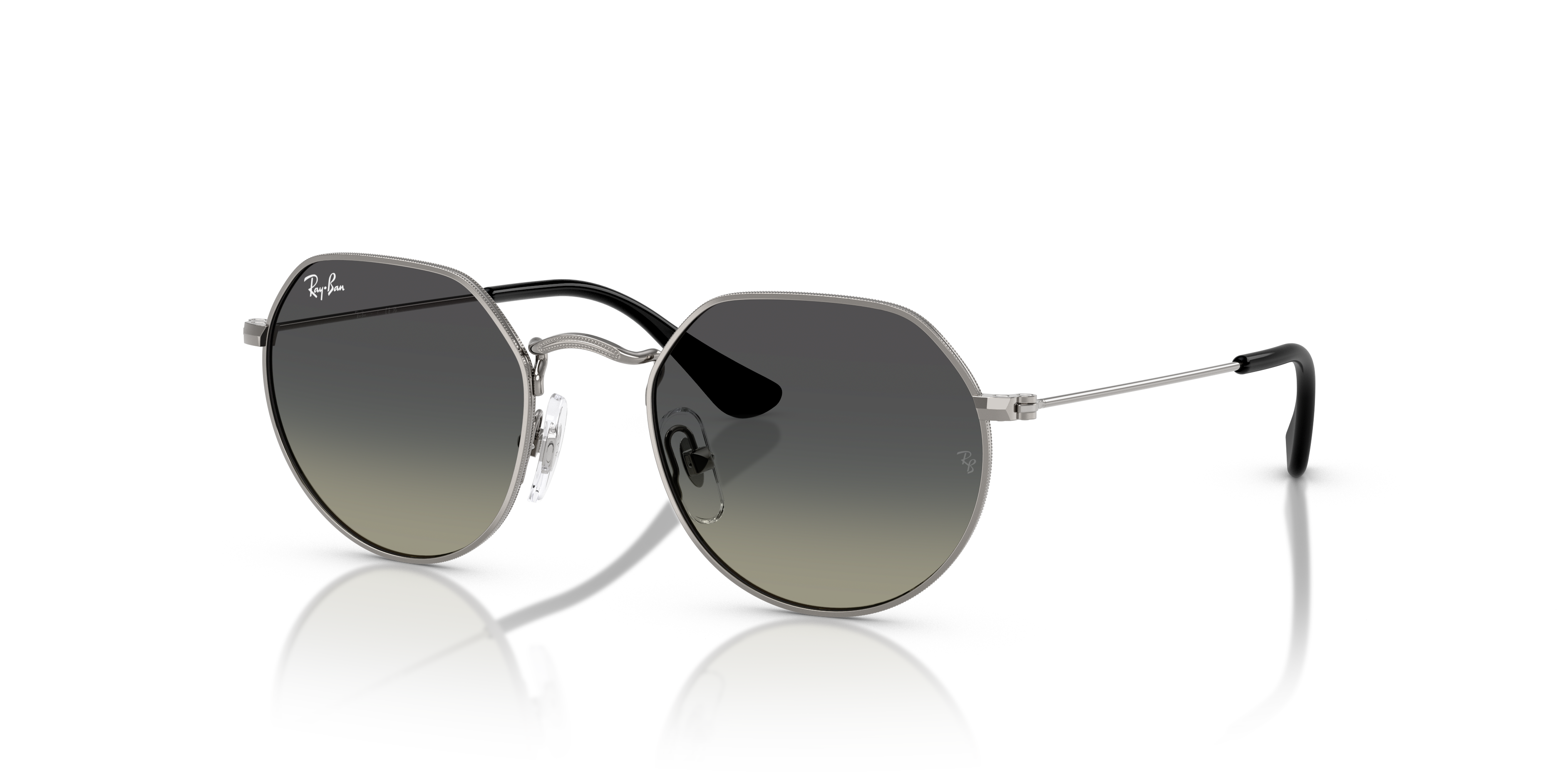 JACK KIDS Polished Gunmetal Frame Grey Gradient Lenses 47-19