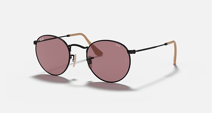 Ray-Ban 0RB3447 ROUND METAL Polished Black SUN_Quarter