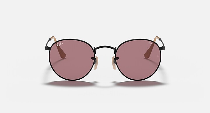 Ray-Ban 0RB3447 ROUND METAL Polished Black SUN_Front