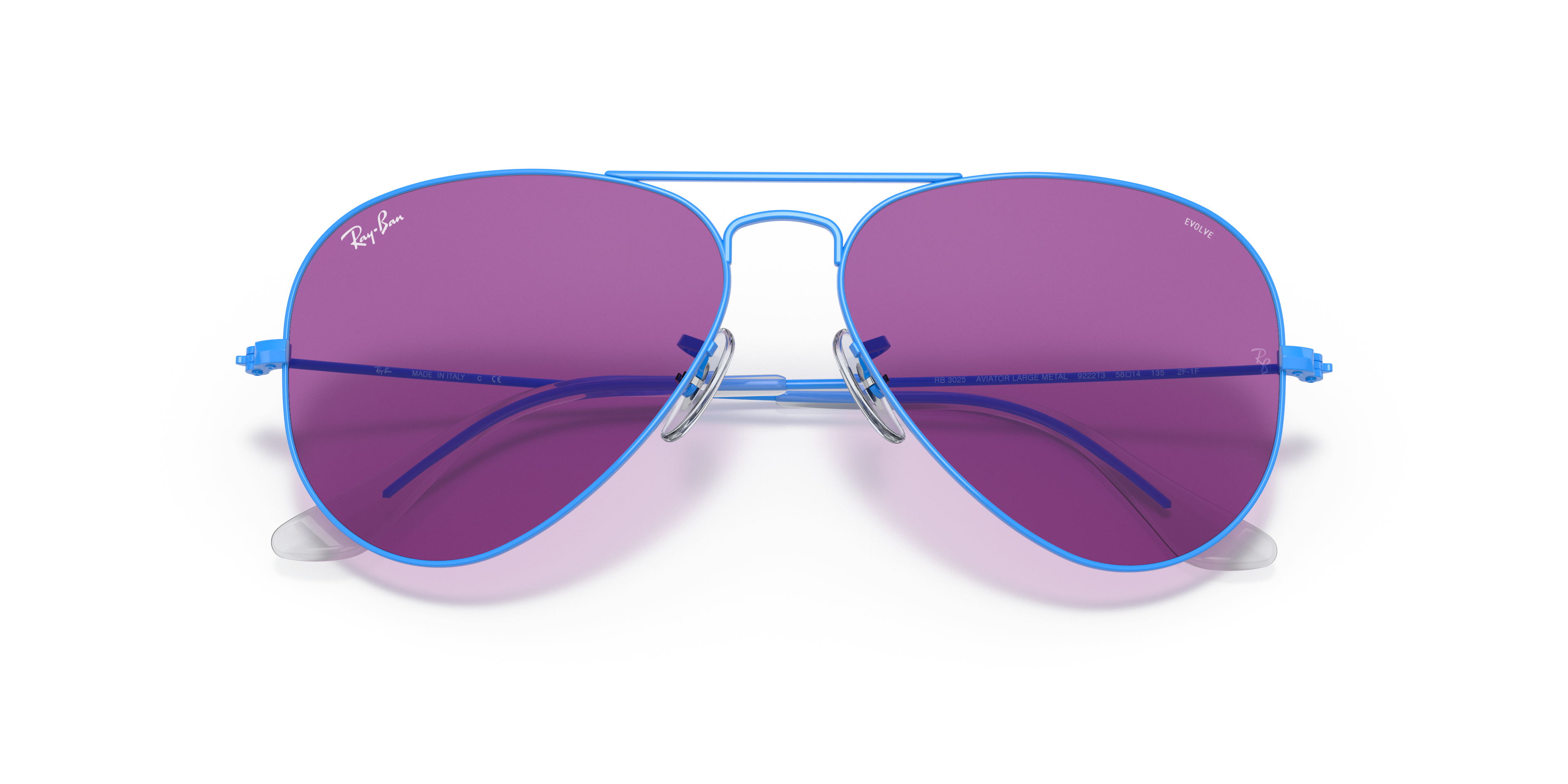 AVIATOR SOLID EVOLVE Sunglasses in Light Blue and Light Blue/Dark Violet  Photochromic Evolve - RB3025 | Ray-Ban® AU