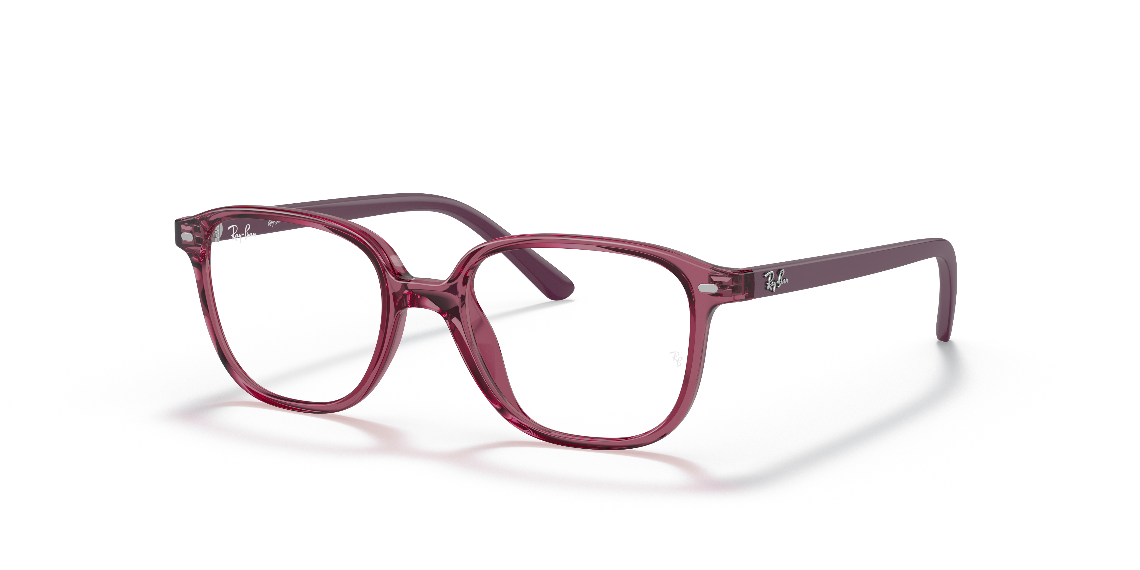 LEONARD OPTICS KIDS Polished Transparent Pink Frame Clear Lenses 45-16
