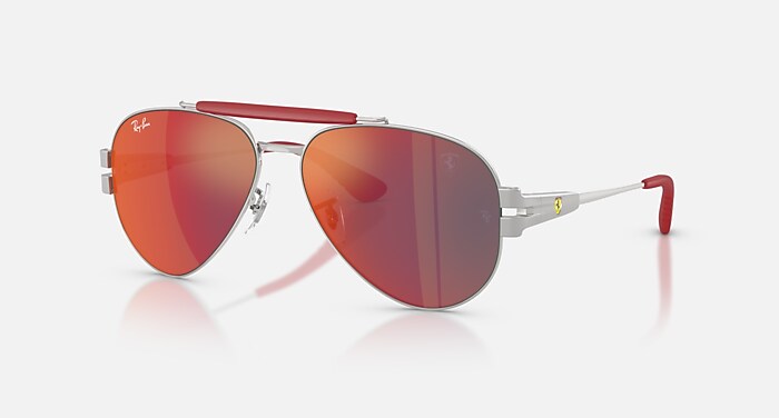 RB3762M SCUDERIA FERRARI COLLECTION Sunglasses in Silver and Dark