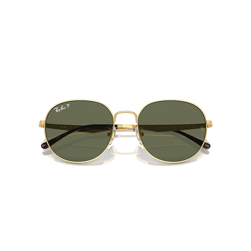 Ray Ban Rb3727d Sunglasses Arista Gold Frame Green Lenses Polarized 57-19 In Arista Gold