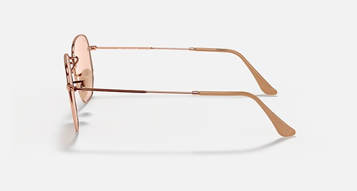 HEXAGONAL FLAT LENSES Sunglasses in Copper and Evolve Light