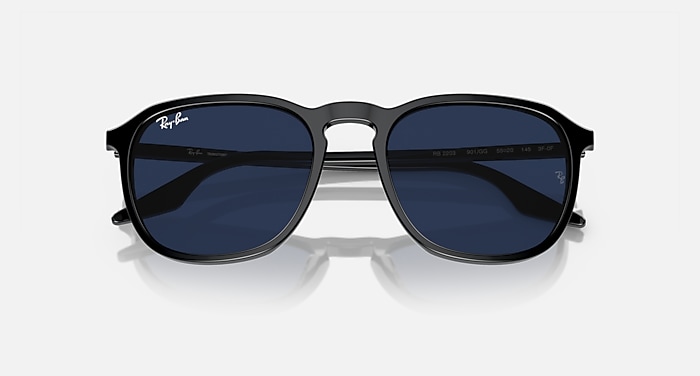 Ray-Ban Sunglasses Unisex Rb2203 Transitions - Black Frame Clear Lenses 55-20