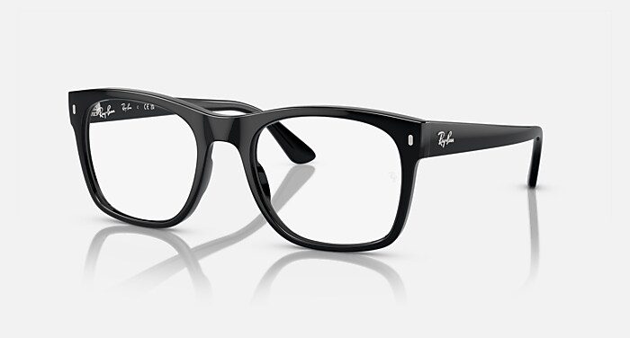 Ray-Ban Eyeglasses Unisex Rb7228 Optics Prescription - Black Frame Demo Lens Lenses 55-21 Polarized