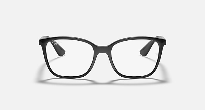 Ray-Ban ブラック 薄 角型メガネ(度あり)