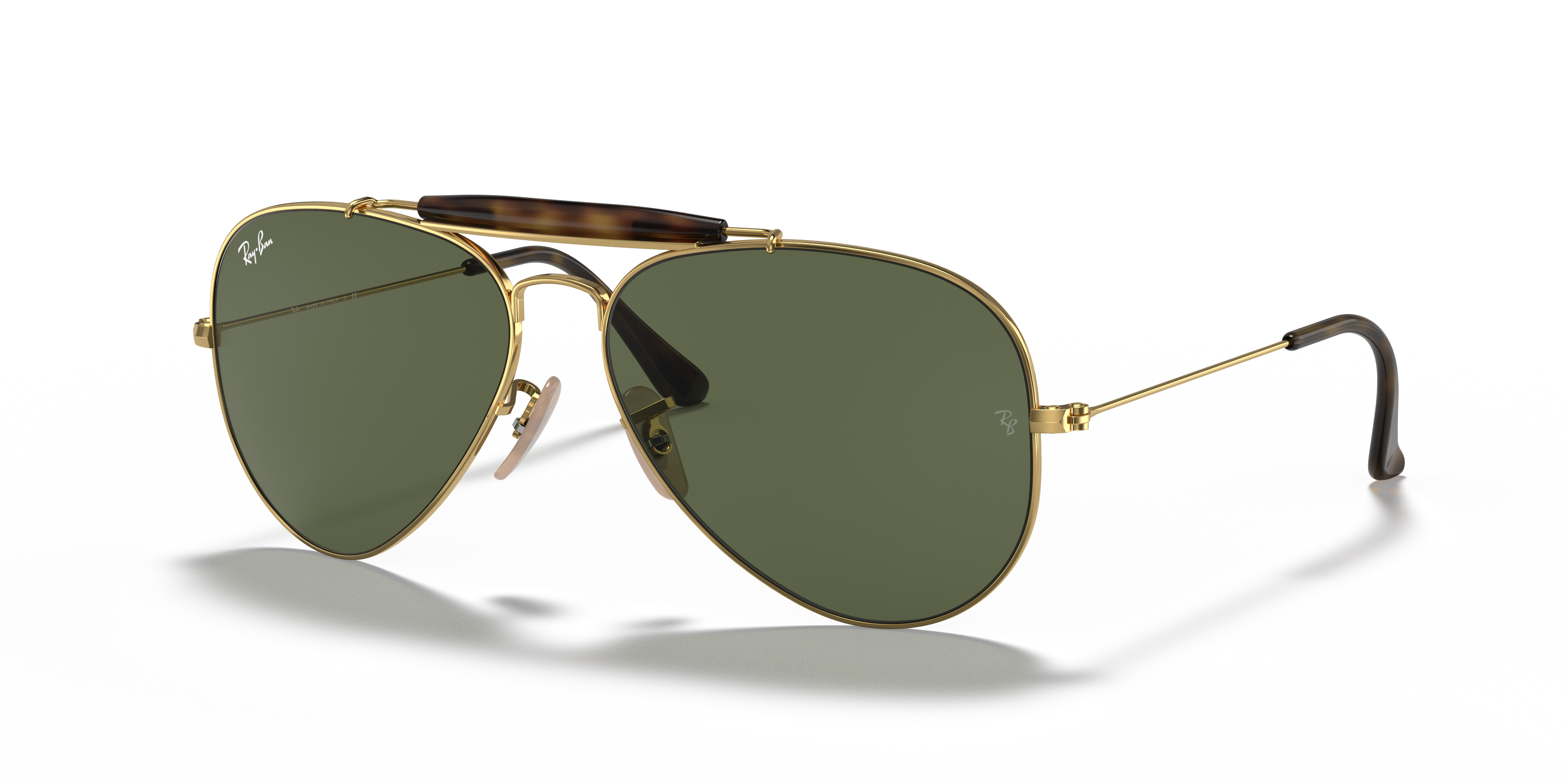 OUTDOORSMAN HAVANA COLLECTION Polished Arista Gold Frame G-15 Green Lenses 62-14