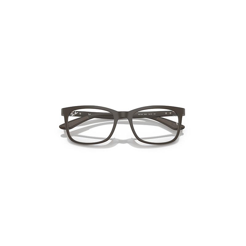Ray-Ban Rb7230 Optics Eyeglasses Sand Brown Frame Clear Lenses Polarized 54-19