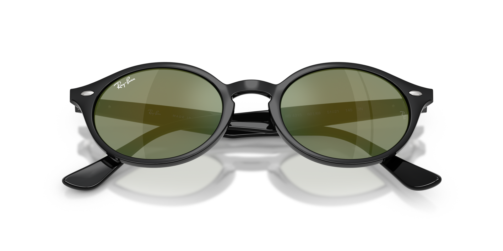 Ray-Ban Black Round Sun Glasses - Glossy frame rb4315 Ray-Ban RB4378 - Round Black Frame Sunglasses For Women  main image 2