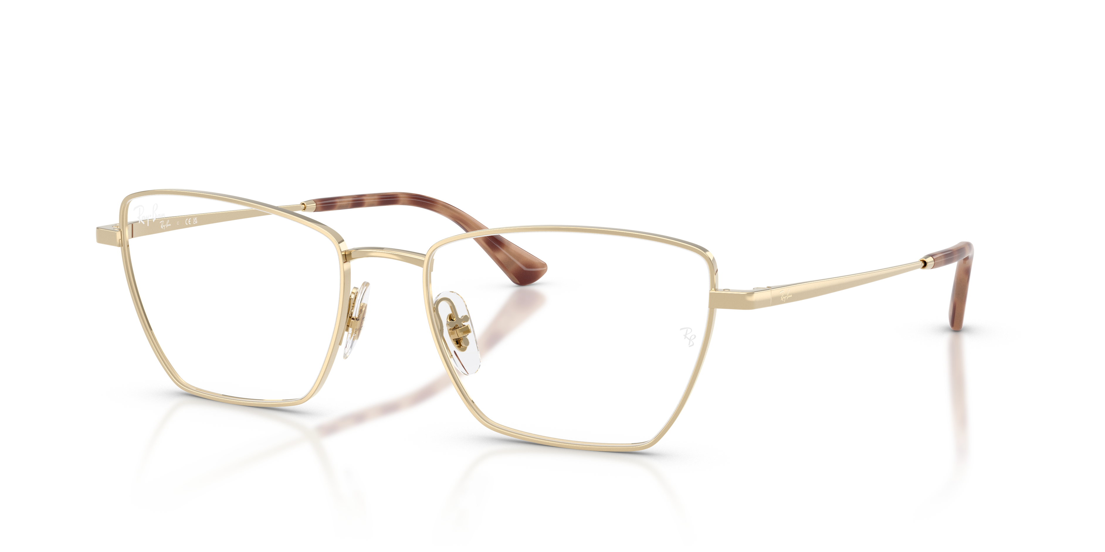 DREA OPTICS BIO-BASED Polished Pale Gold Frame Clear Lenses 56-18