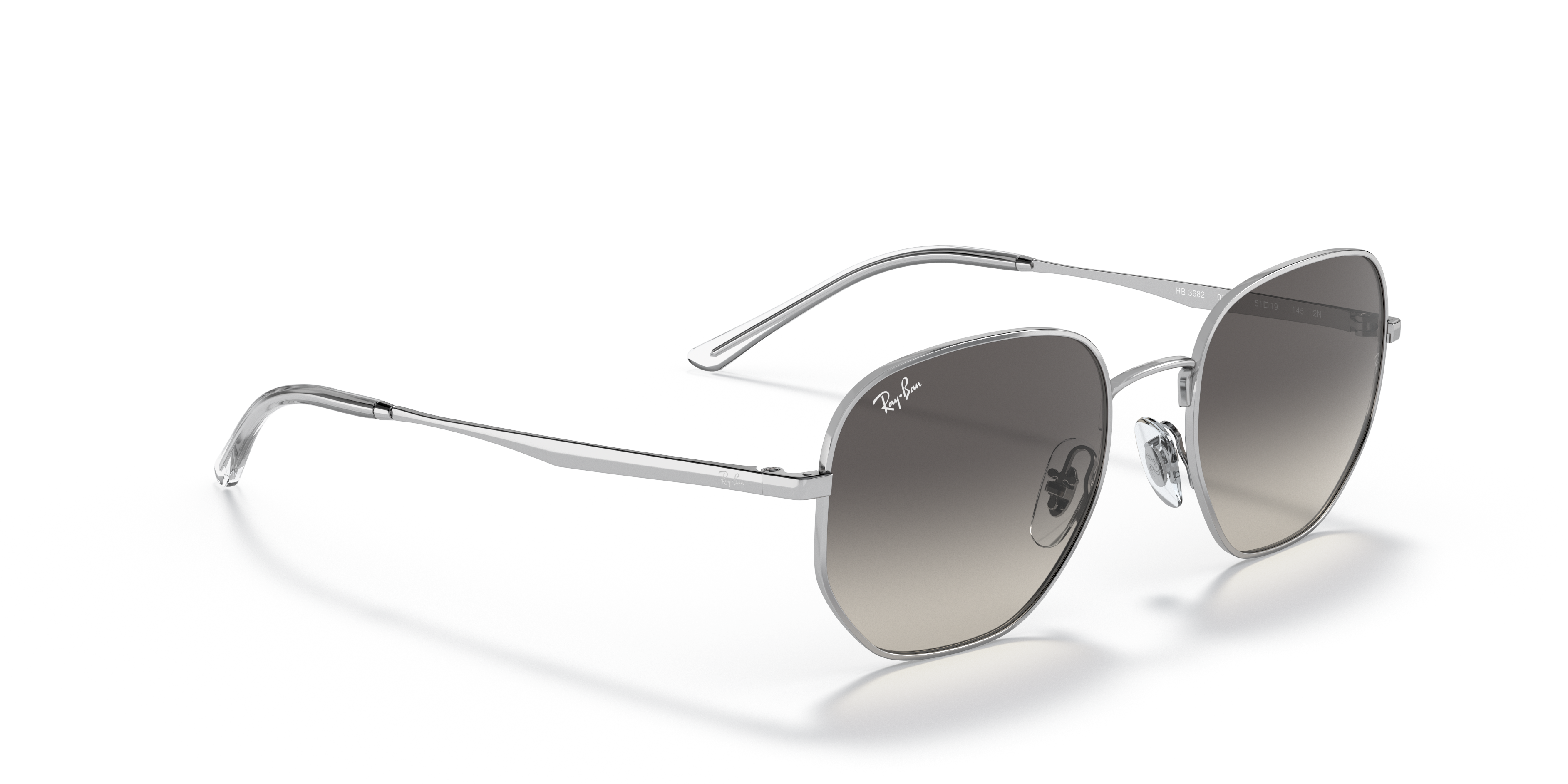 【未使用】Ray-Ban サングラス DAVID RB3682 アビエイター Silver Sunglasses in Grey Gradient and RB3682 - RB3682 | Ray