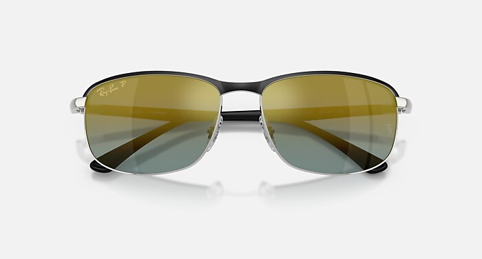 RayBan サングラス RB3671 POLARIZED+ LENSES Sunglasses in Blue On Gunmetal and Grey