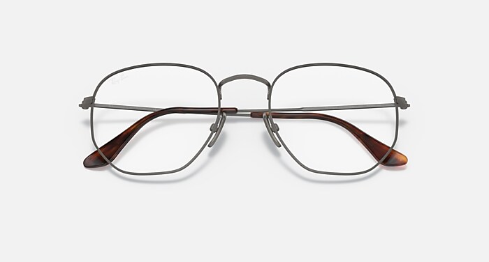 Titanium Black Hexagonal Ray Bans Ray-Ban Óculos De Grau Unisex