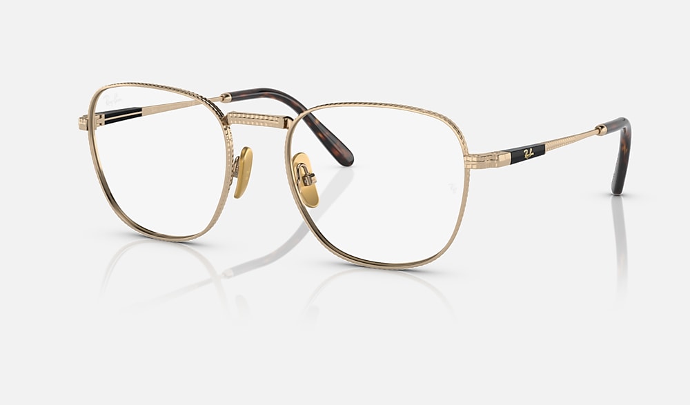 FRANK II TITANIUM OPTICS Eyeglasses with Arista Gold Frame