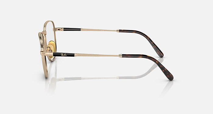 FRANK II TITANIUM OPTICS Eyeglasses with Arista Gold Frame