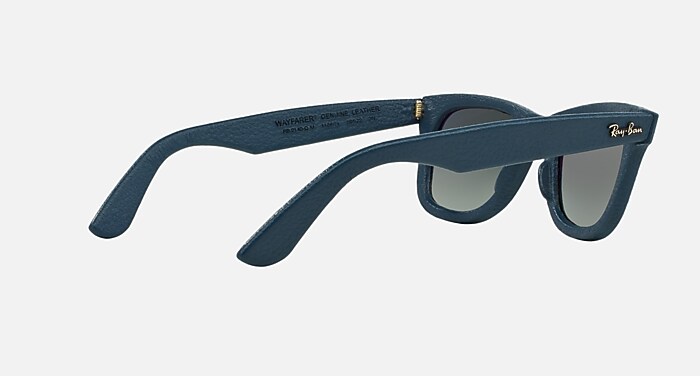 WAYFARER LEATHER Sunglasses in Blue and Grey Gradient