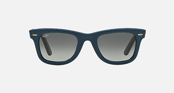 WAYFARER LEATHER Sunglasses in Blue and Grey Gradient