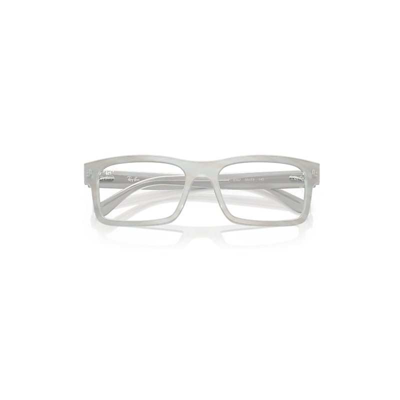 Ray Ban Rb5435 Optics Change Eyeglasses Photo Striped Light Blue Frame Clear Lenses Polarized 56-19