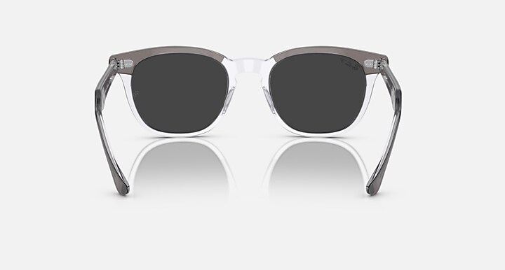 Ray-Ban Sunglasses Hawkeye Reloaded Grey On Transparent Frame Black Lenses