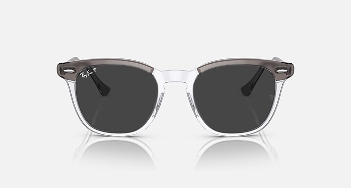 Ray-Ban Sunglasses Hawkeye Reloaded Grey On Transparent Frame Black Lenses
