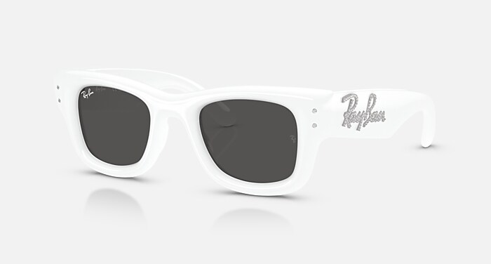 WAYFARER PUFFER CRYSTAL EDITION Sunglasses in White & Strass  display picture 1