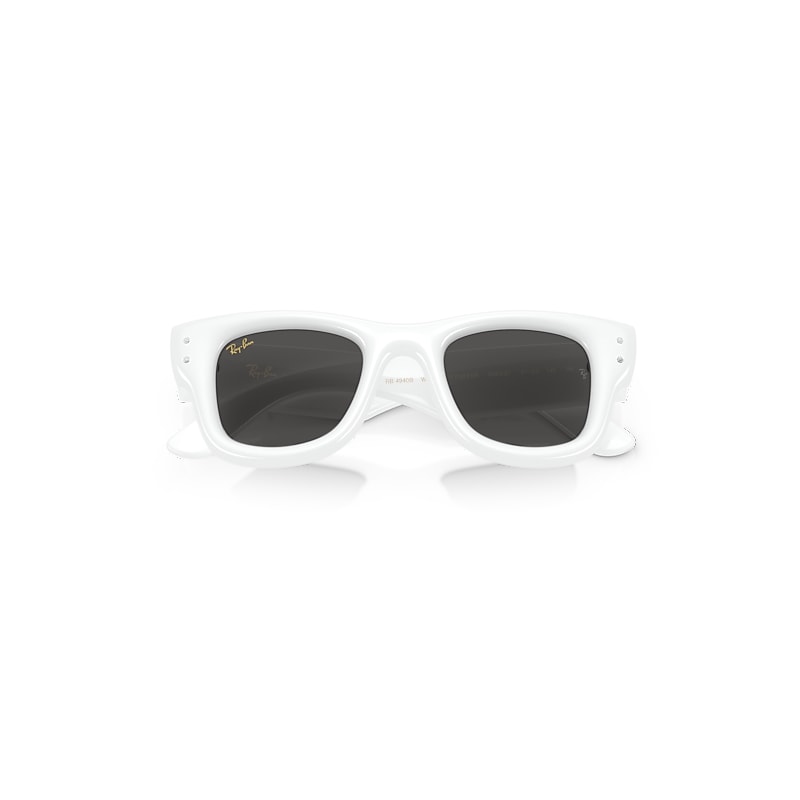 Ray Ban Wayfarer Puffer Crystal Edition Sunglasses White & Strass Frame Black Lenses 47-23