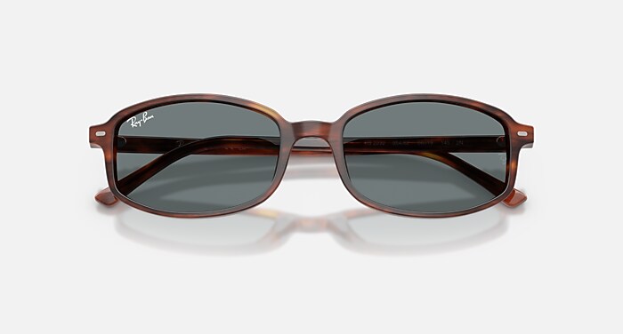 Ray-Ban Sunglasses Unisex Sam - Striped Havana Frame Blue Lenses 54-19