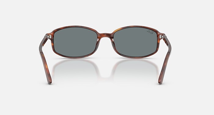 Ray-Ban Sunglasses Unisex Sam - Striped Havana Frame Blue Lenses 54-19