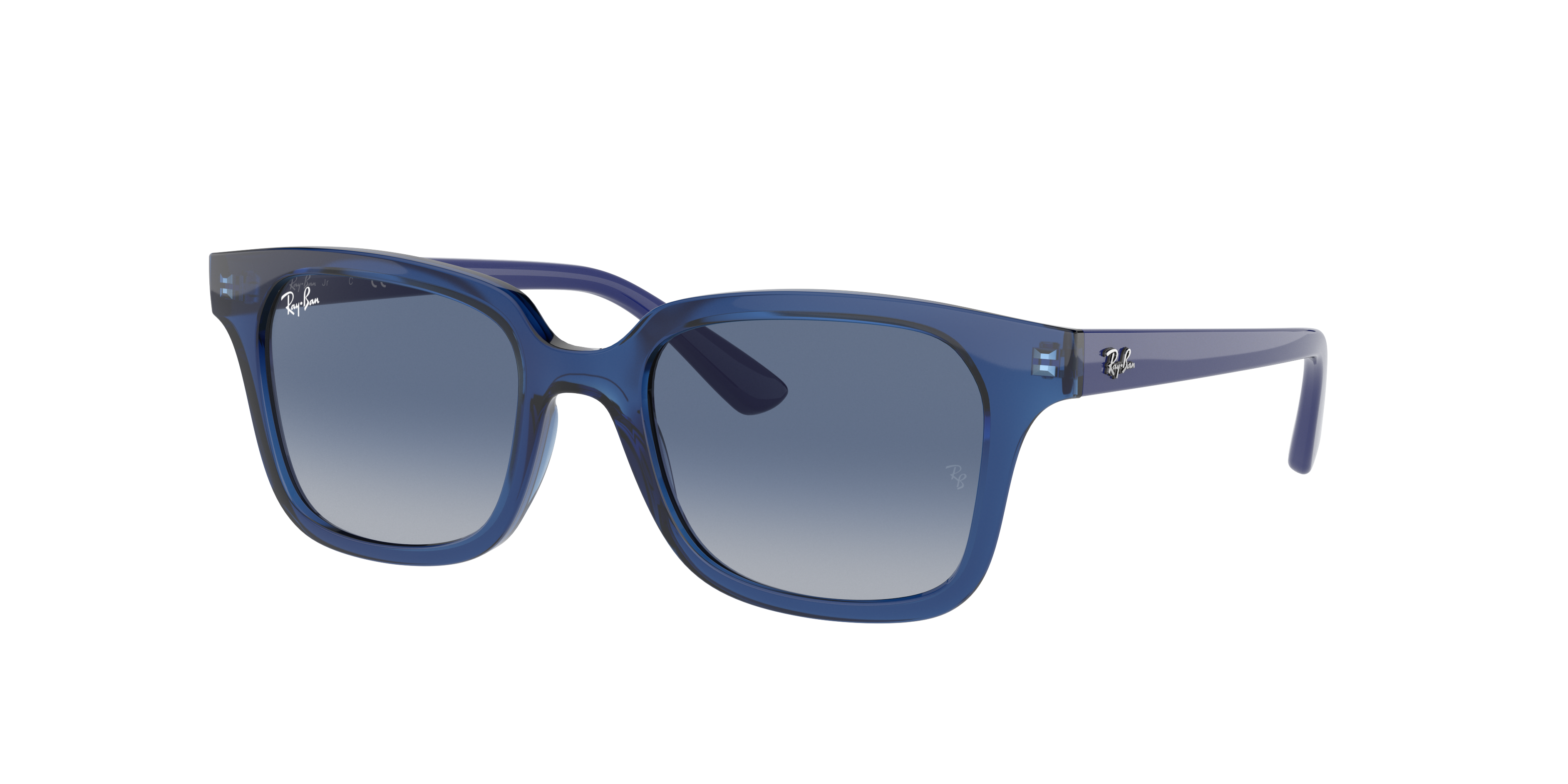 RB9071S KIDS Polished Transparent Blue Frame Blue Lenses 48-18