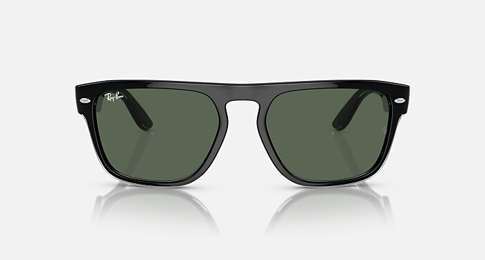 RB4407 Sunglasses in Black Transparent and Dark Green