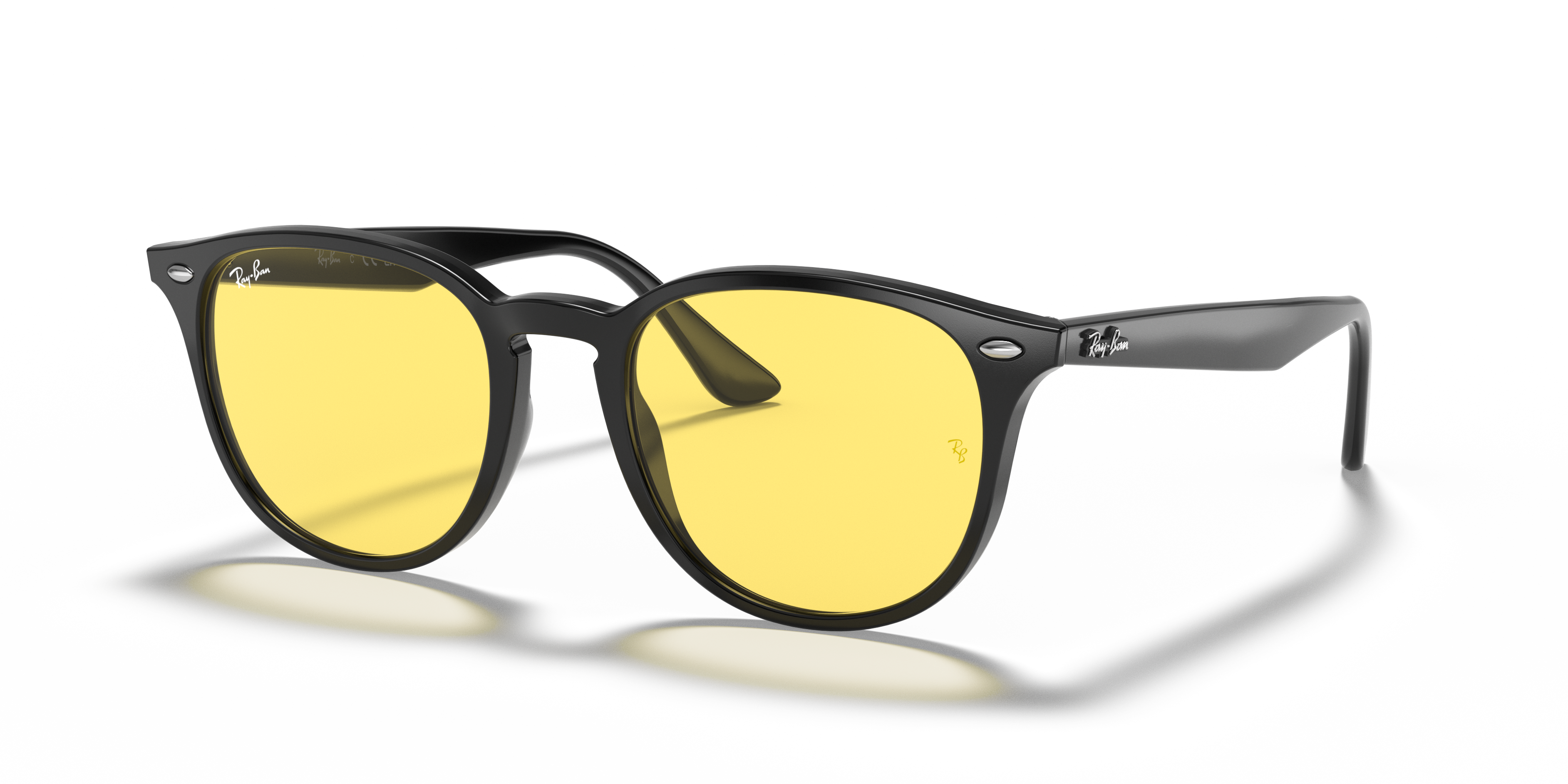 RB4259 Polished Black Frame Yellow Classic Lenses 53-20